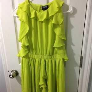 Prabal Gurung by Target Neón lime flowy Dress